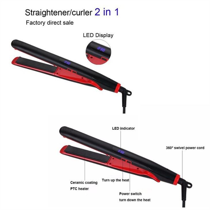 Cov plaub hau Straightener Curler